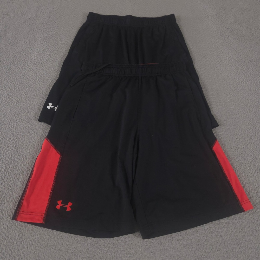 LOT OF 2 Under Armour Shorts Mens M Multi Raid 2.0 Gym Drive HeatGear Athletic